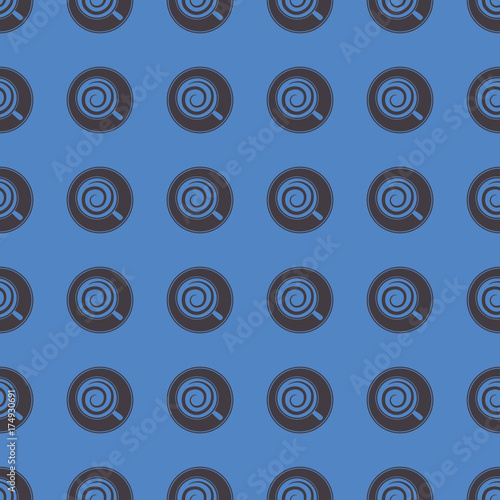 Coffee vector illustration on a seamless pattern background