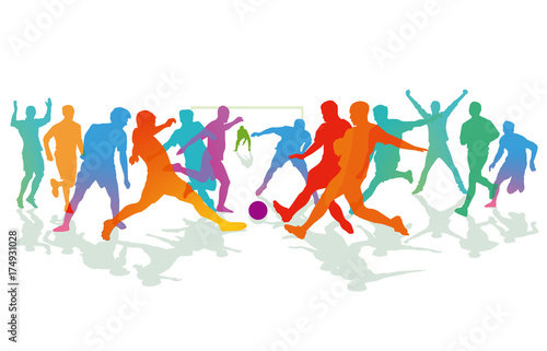 Fußballspiel, und Fußballer, illustration