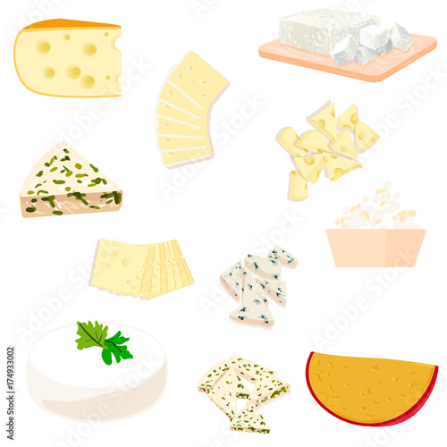 Colorful illustration of cheese photo