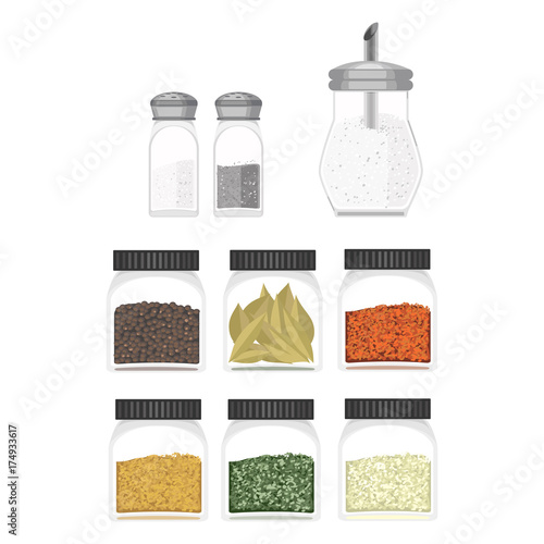 Ilustration of different type spices