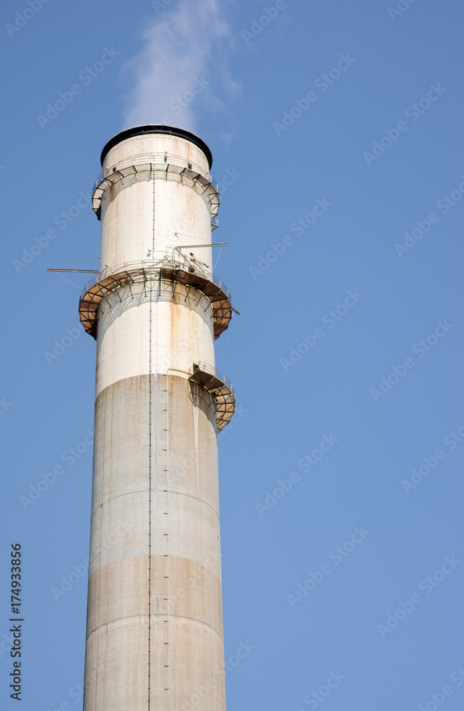 Smoke from industrial chimney stack