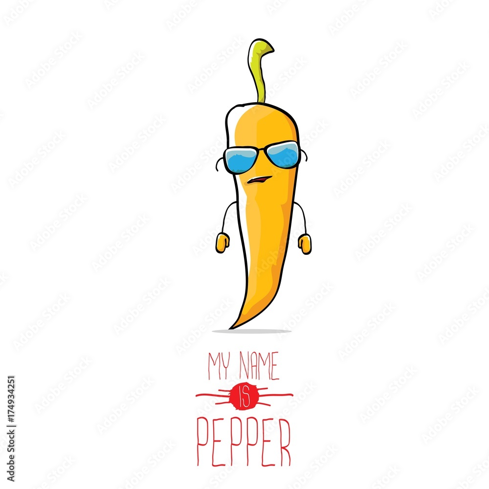 vector funny cartoon orange pepper character vector funny cartoon orange pepper character