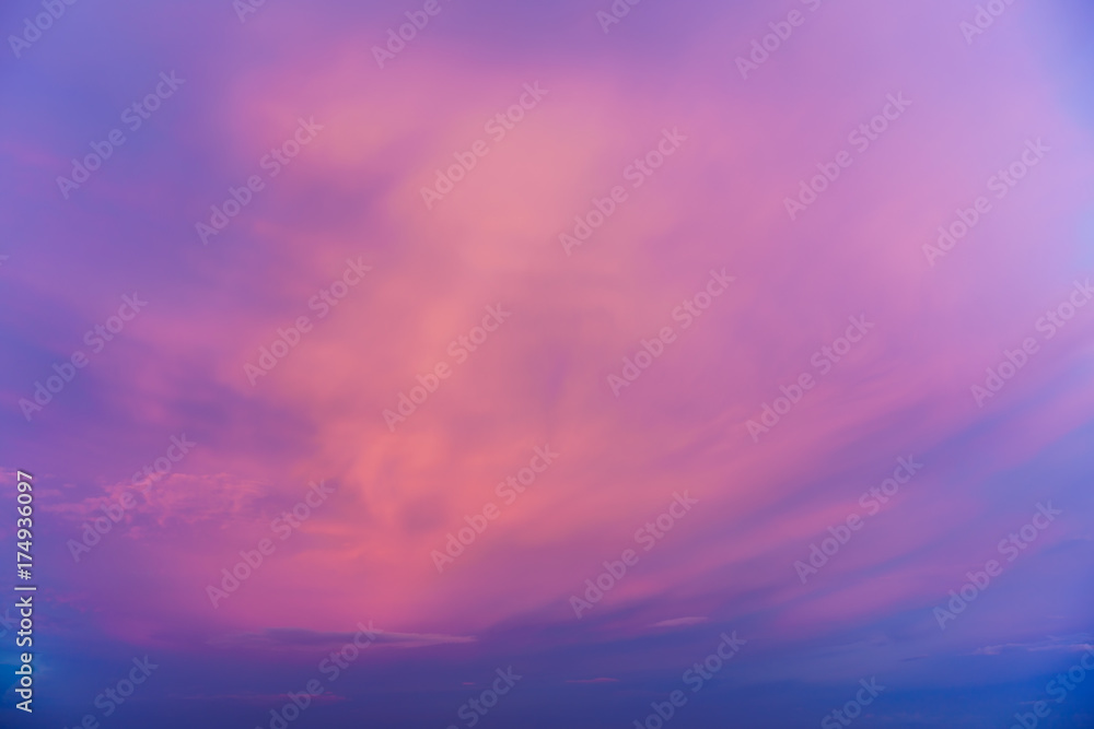 Obraz premium The beauty of colorful clouds in twilight background