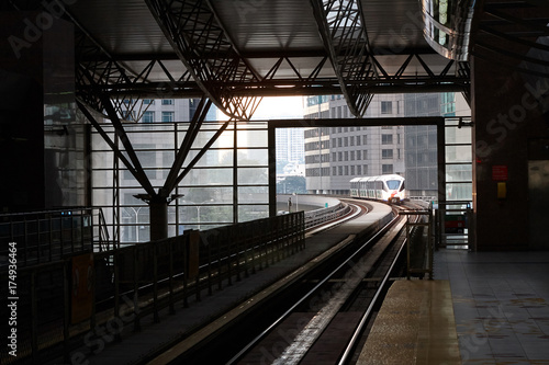 Canvas Print Train, Skytrain - transport in Kuala Lumpur. Malaysia.