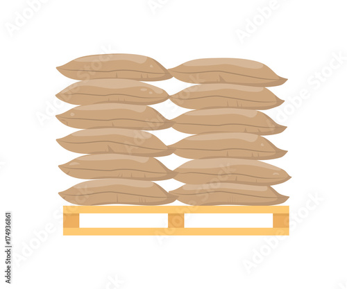 Sacks on Pallet Icon