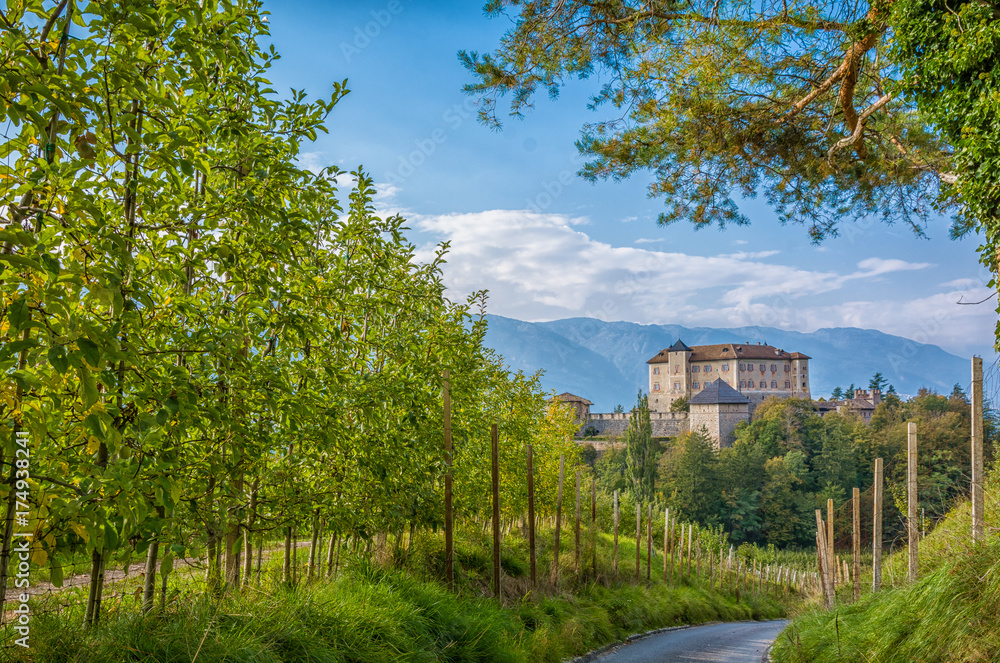 Castle Thun, Trentino Alto-Adige. The castle is located in the commune of Ton in the lower Val di Non, Trentino Alto Adige, Italy