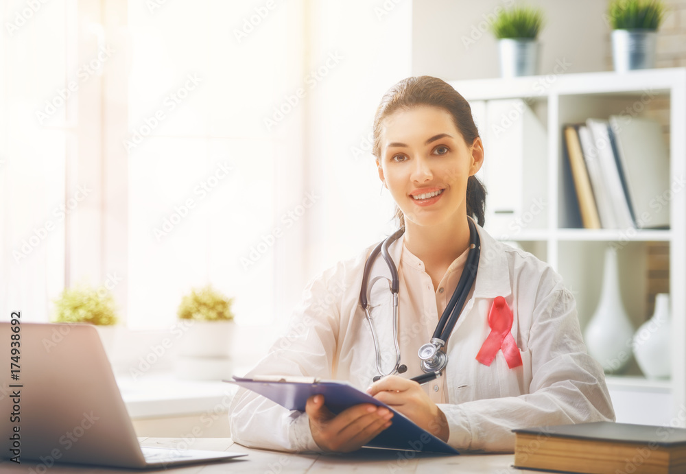 Female doctor in medical office Female doctor in medical office
