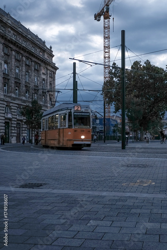 Tram n. 2 Budapest, an amazing ride close to the parliament square photo