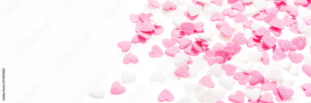 Heart shape pink and white as background Heart shape pink and white as background