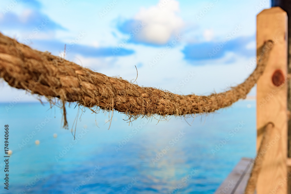 Obraz premium pier rope fencing