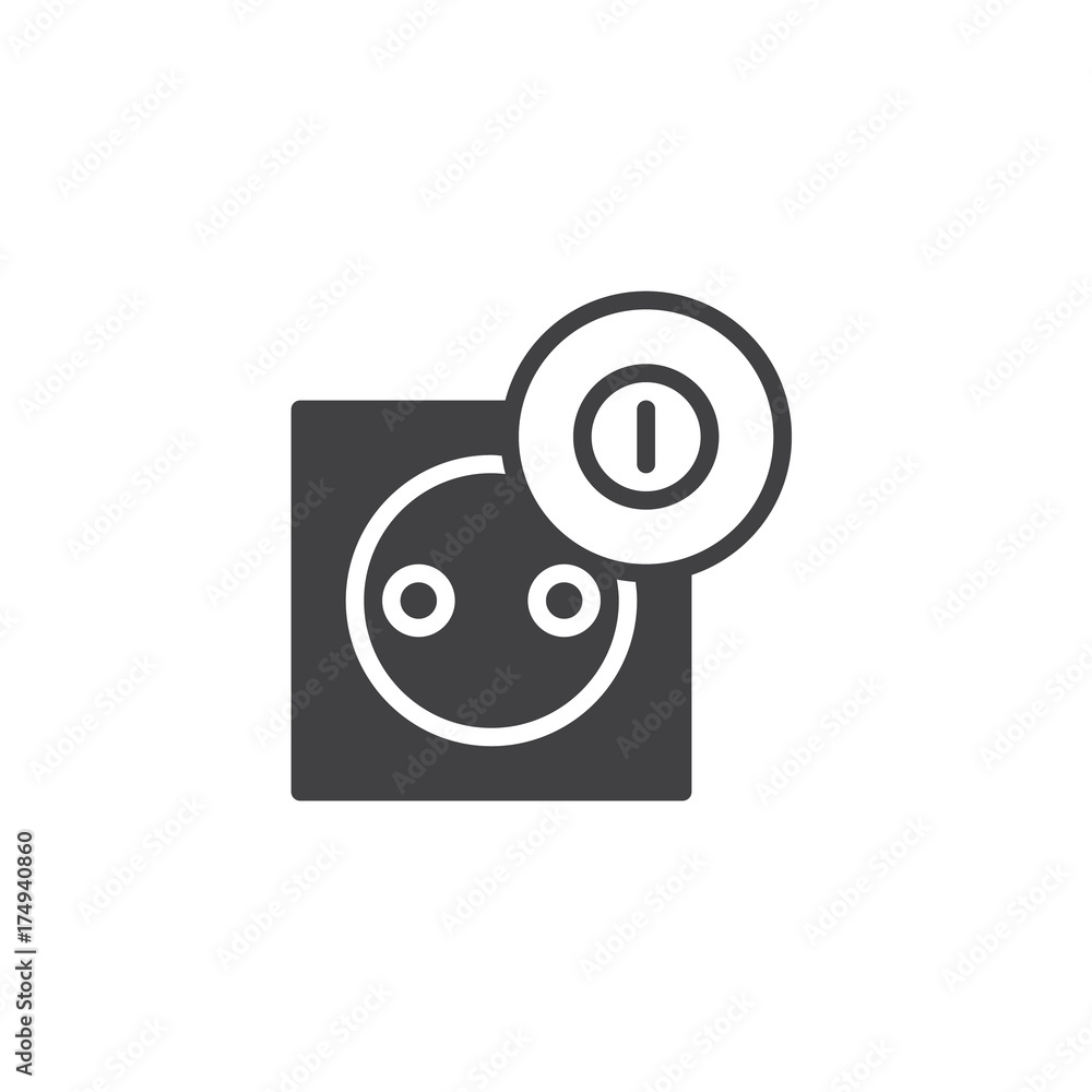 Socket on icon vector, filled flat sign, solid pictogram isolated on white. Symbol, logo illustration. Socket on icon vector, filled flat sign, solid pictogram isolated on white. Symbol, logo illustration.