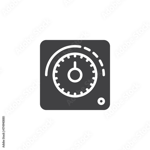 Thermostat icon vector, filled flat sign, solid pictogram isolated on white. Symbol, logo illustration.