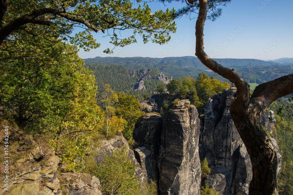 sächsische schweiz deutschland dresden bad schandau wandern panorama landschaft berge