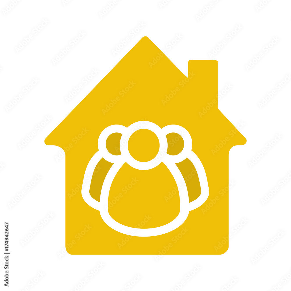 Housing cooperative glyph color icon