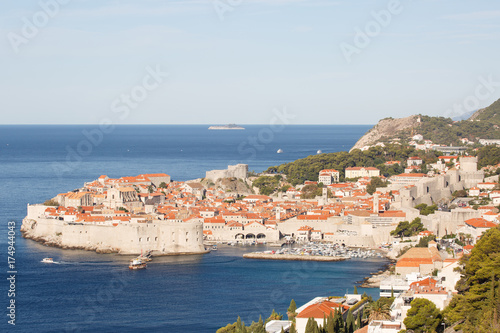 Magnificent view of the old part of the city of Dubrovnik. Croatia