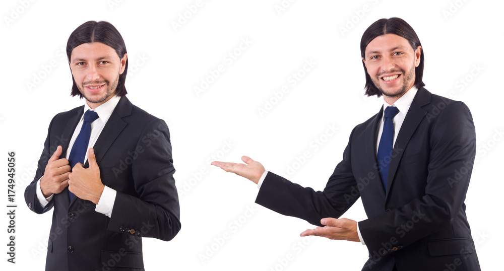 Young businessman isolated on the white background Young businessman isolated on the white background