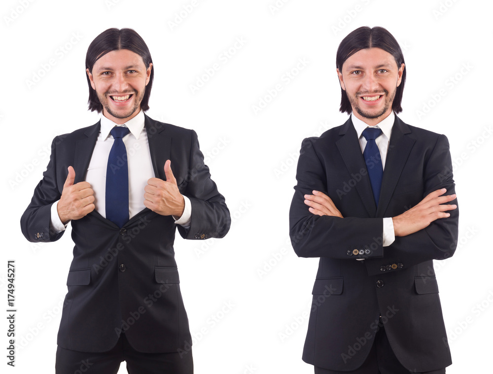 Young businessman isolated on the white background Young businessman isolated on the white background