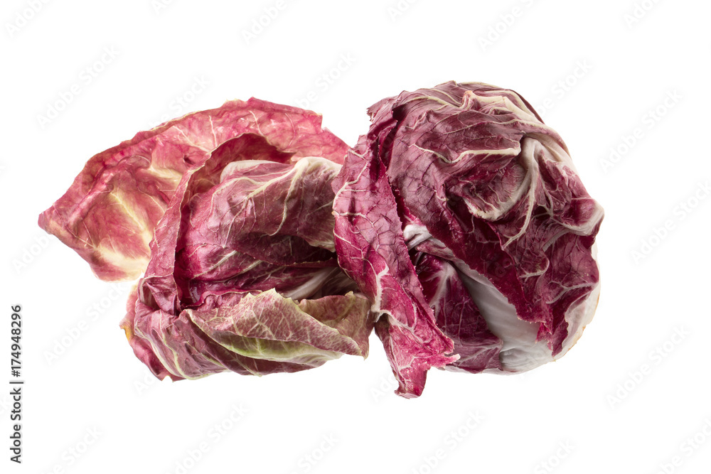 Obraz premium Radicchio, red salad isolated on white background