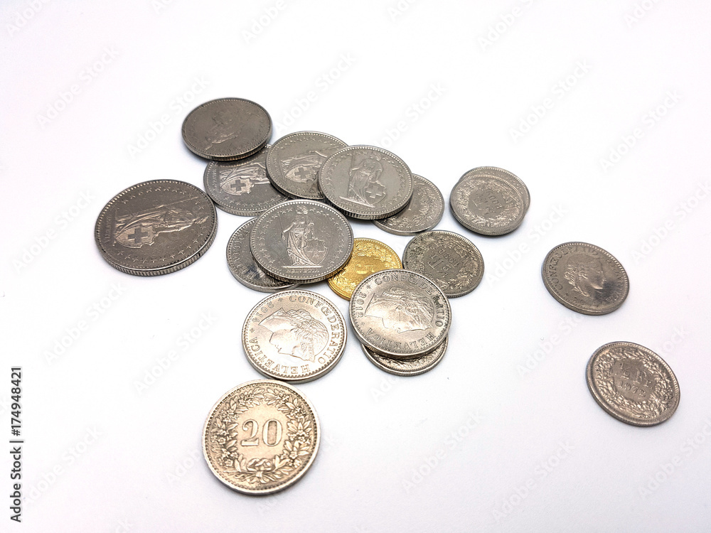 Swiss Franc coins Swiss Franc coins