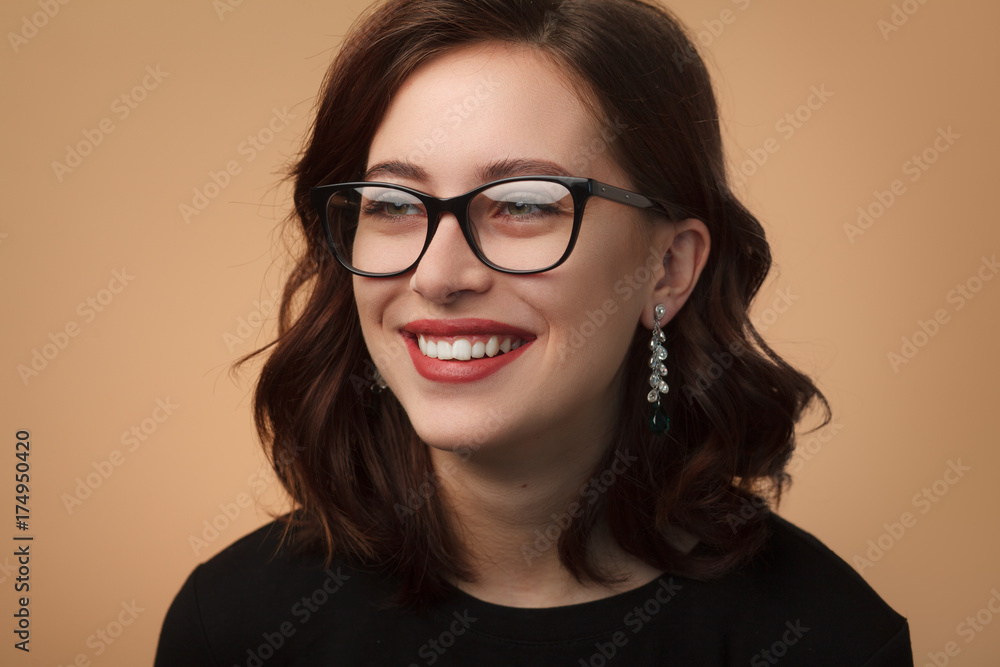 Charming woman in glasses Charming woman in glasses