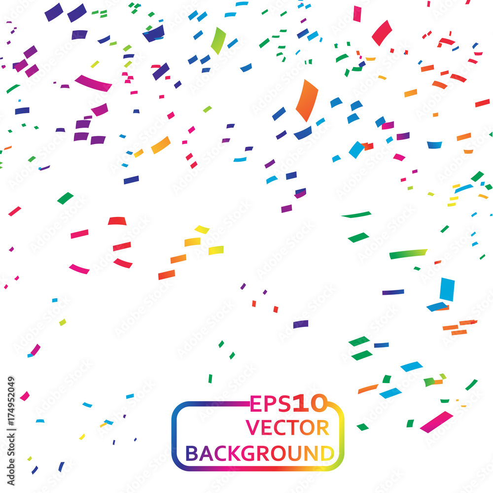 Colorful celebration background with confetti. Colorful celebration background with confetti.