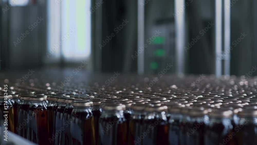 Factory. Juice production. Conveyor Factory. Juice production. Conveyor