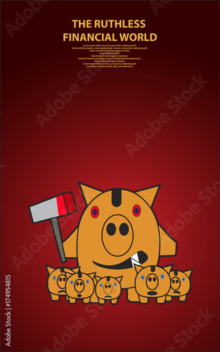Ferocious pig piggy Bank Rob