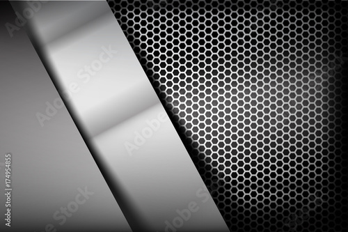 Metallic steel and honeycomb element background texture 007
