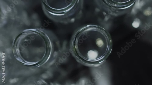 Factory. Juice production. Conveyor of bottle photo