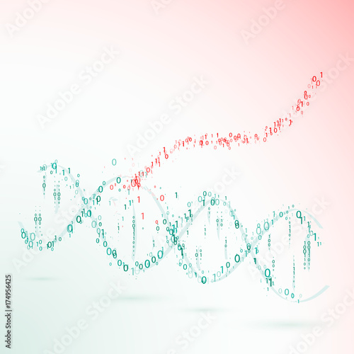 dna. binary code. virus. vector illustration