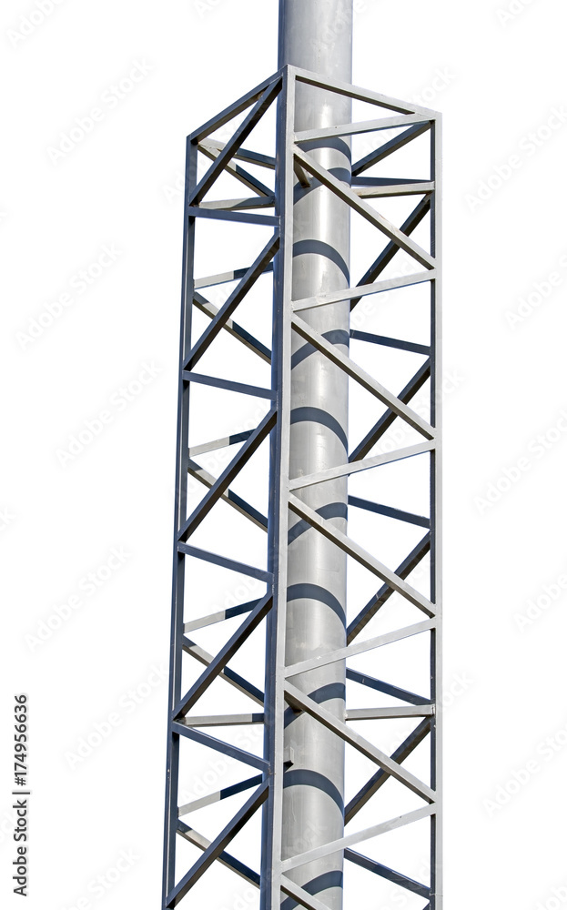 telecommunication mast tower on white telecommunication mast tower on white