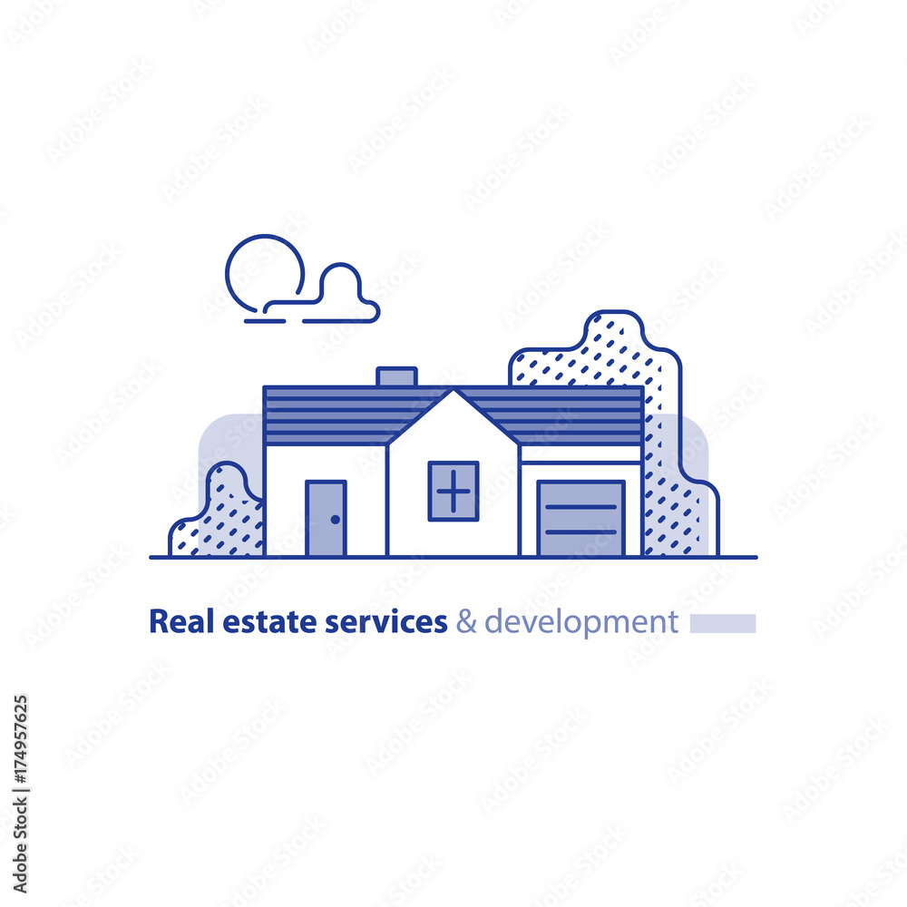 Obraz premium Real estate property, residential building, country house, home exterior