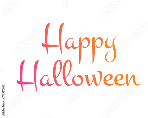 Gradient isolated hand writing word HAPPY HALLOWEEN © Andy
