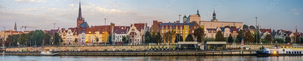 panorama of the city of Szczecin in Poland