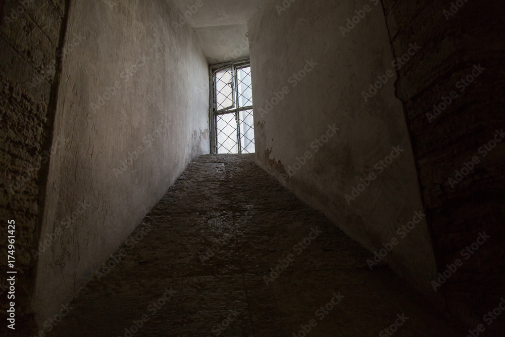 Gothic Castle Window Sunlight Pouring in Dark Contrast Architecture Fortress Gothic Castle Window Sunlight Pouring in Dark Contrast Architecture Fortress