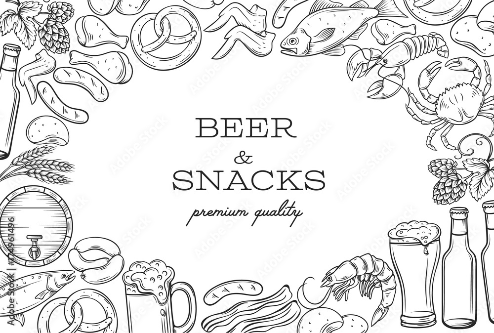 Pub food template frame and page design