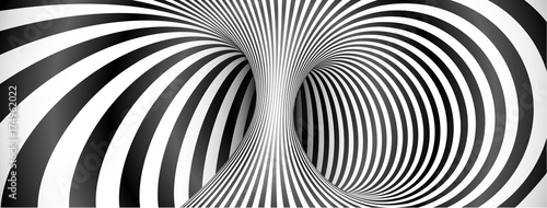 Black and white lines optical illusion background