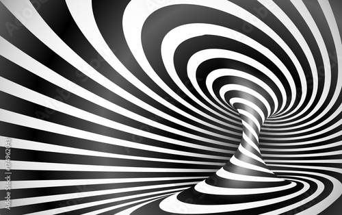 Black and white twisted lines horizontal background
