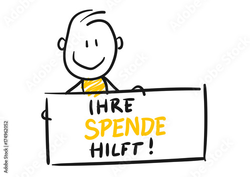 Strichfiguren / Strichmännchen: Spende, helfen. (Nr. 104)