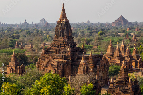 Myanmar Bagan pagodas overview