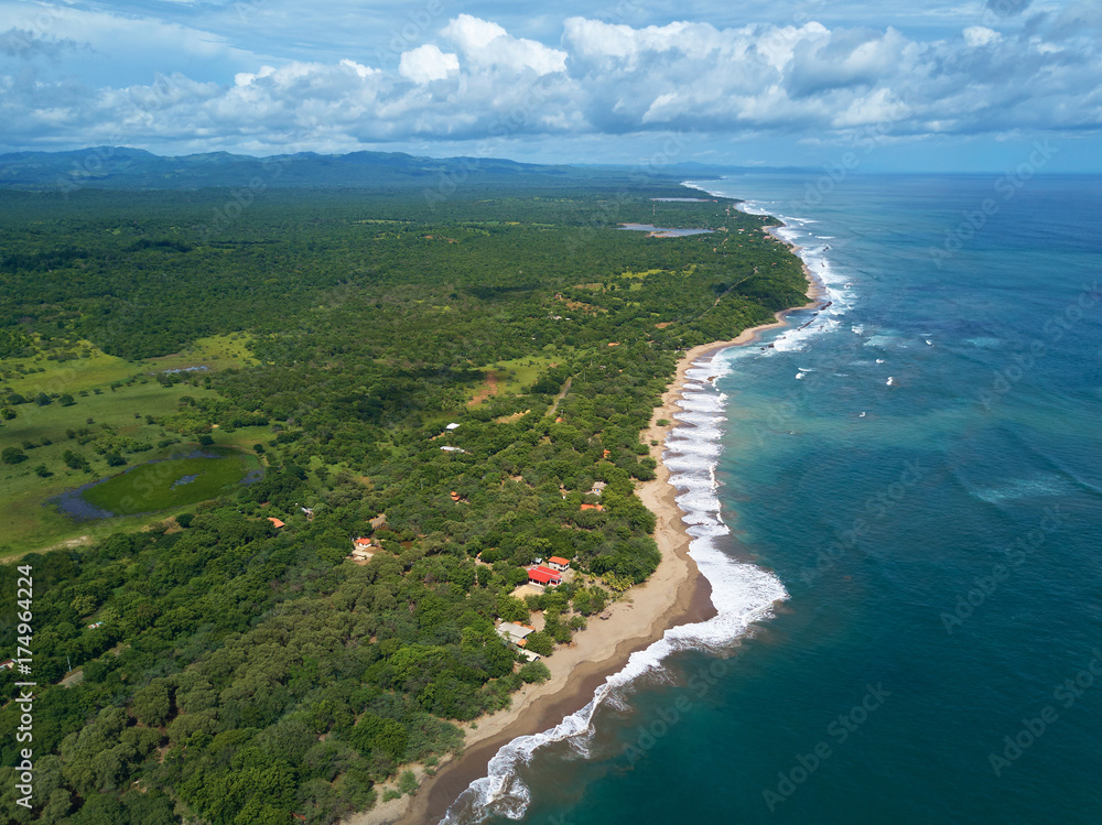 Aerial view on coastline