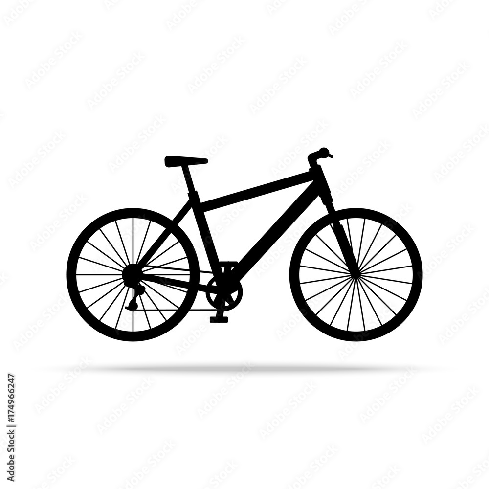 Bicycle icon. Bike Vector isolated on white background. Flat vector illustration in black. EPS 10 Bicycle icon. Bike Vector isolated on white background. Flat vector illustration in black. EPS 10