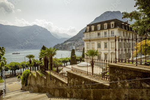 Lugano town in Switzerland