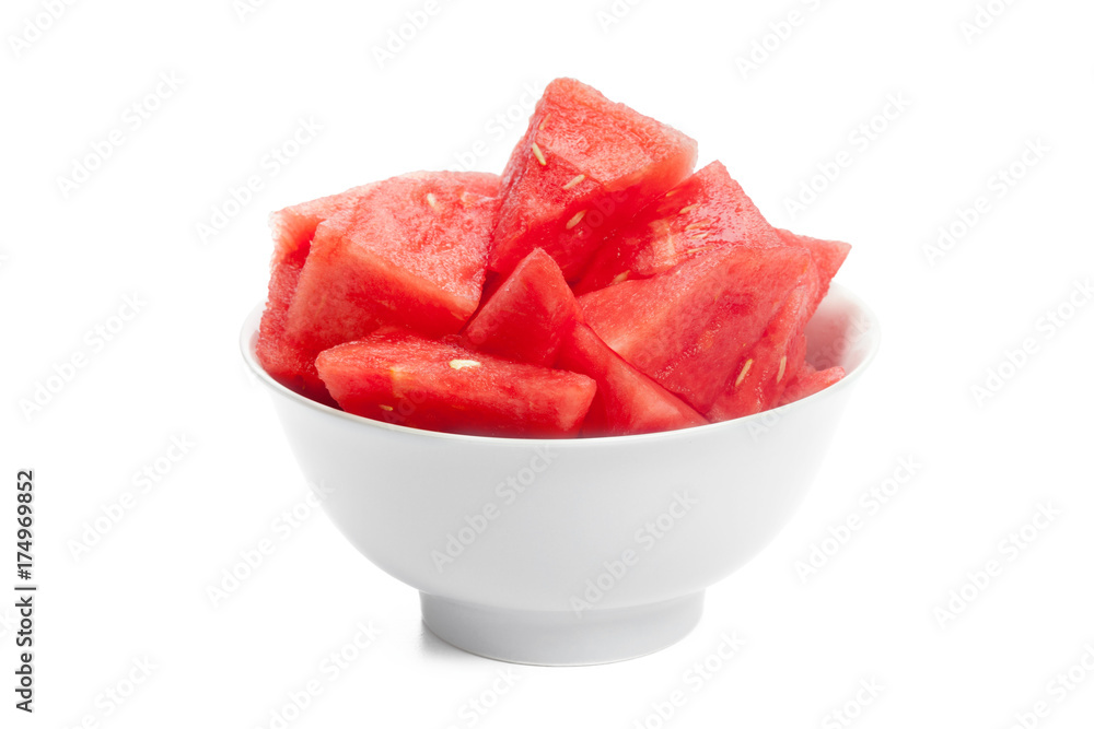 Watermelon fruit cube slice Watermelon fruit cube slice