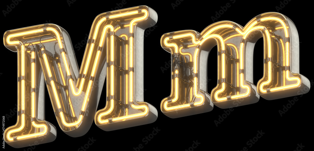 Metal Retro Neon Font. Metal Retro Neon Font.