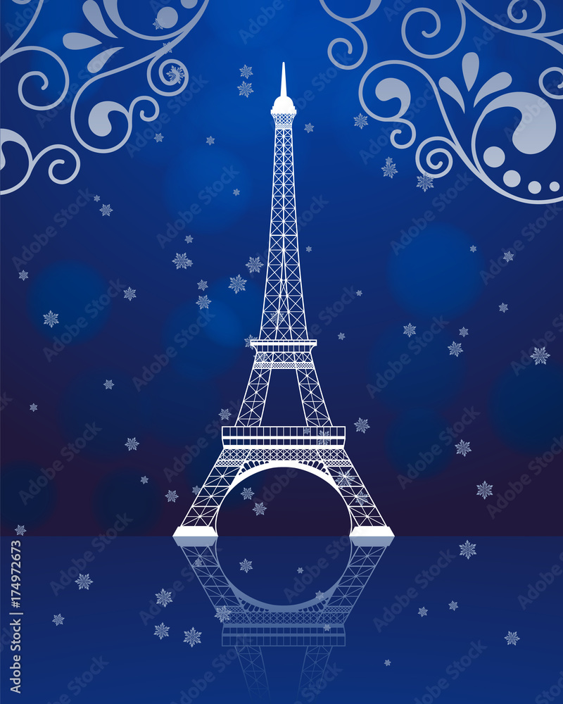 greeting card with Eiffel tower