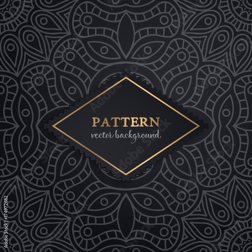 Ethnic floral seamless pattern with mandalas