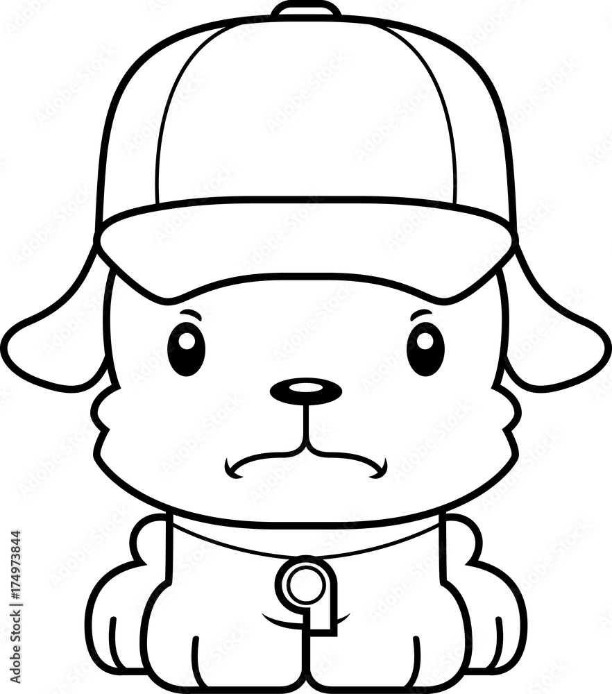 Cartoon Angry Coach Puppy Cartoon Angry Coach Puppy