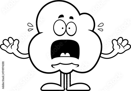 Scared Cartoon Popcorn