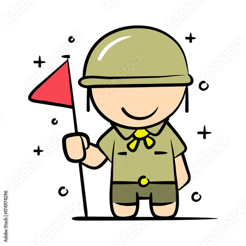 become a boy scout. big dreams illustration